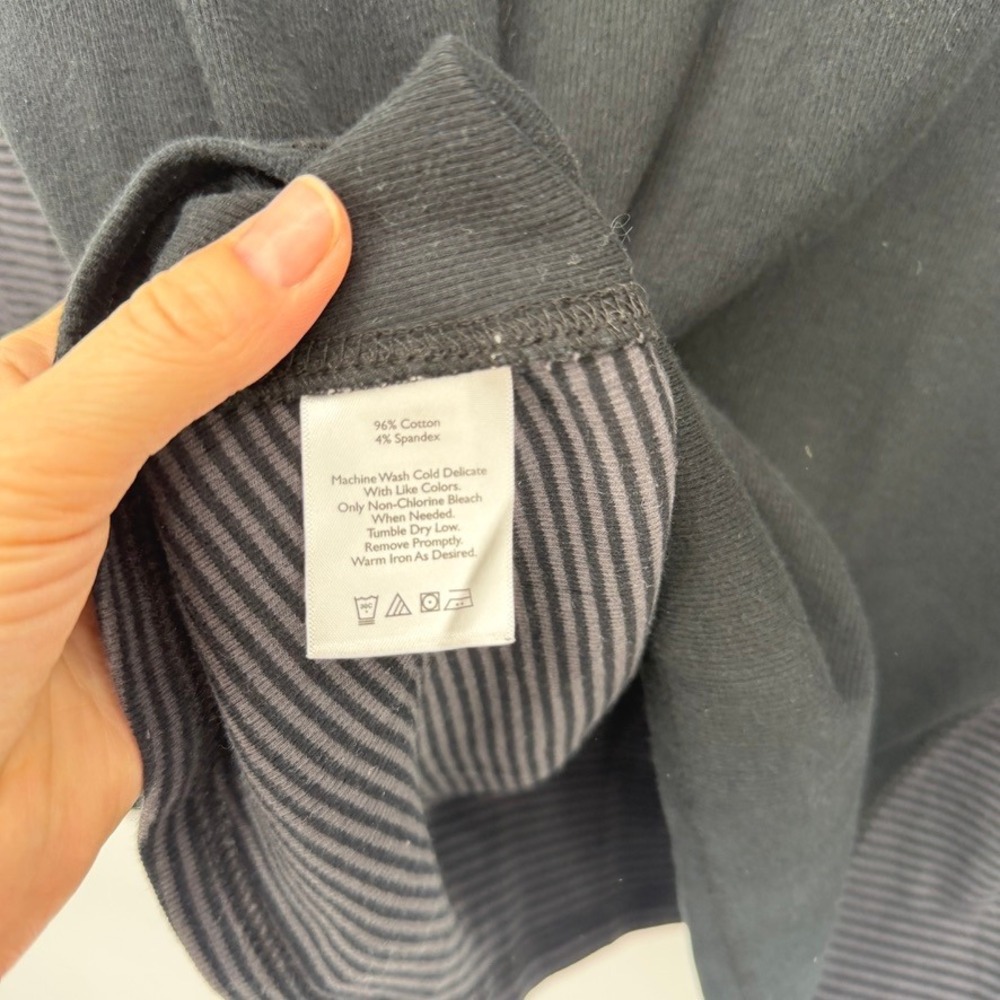Eddie Bauer Ribbed Knit‎ Henley Top Striped Mixed Media Long Sleeve Size XL - Picture 9 of 10